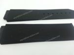 Replica Hublot Watch Band: Hublot Geneve Replacement Black Stripped Rubber strap 24mm
